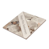 Zeitung zum ersten Hochzeitstag Fliese (Seite)