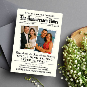Zeitung zum Jubiläum Anniversary Times Einladung