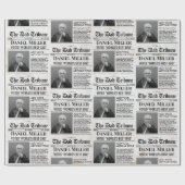 Zeitung zum personalisierten Vatertag Geschenkpapier (Flach)