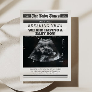 Zeitungen Baby Schwangerschaftsankündigung  Einladung
