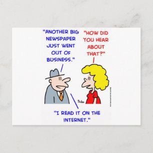 Zeitungen im Internet Postkarte