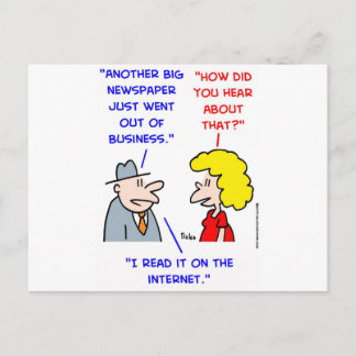 Zeitungen im Internet Postkarte