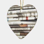 Zeitungen Keramikornament (Links)