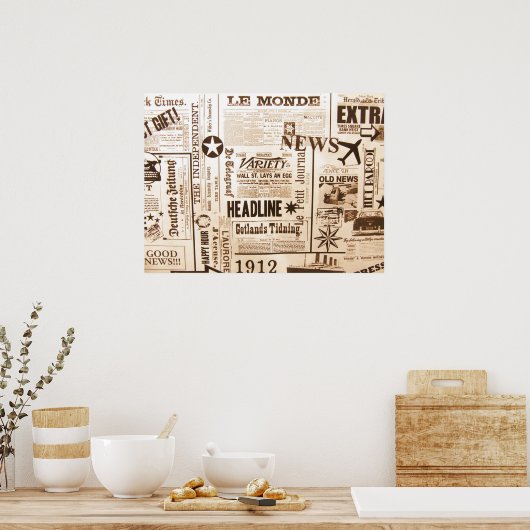 Zeitungen Poster (Küche)