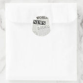 Zeitungen Runder Aufkleber (Tasche)