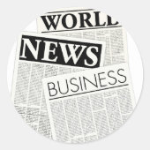 Zeitungen Runder Aufkleber (Vorderseite)