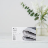 Zeitungen Visitenkarte (Stehend Vorderseite)