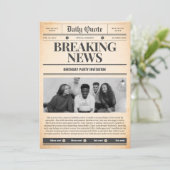 Zeitungs einladungen Titelseite Nachrichten (Stehend Vorderseite)