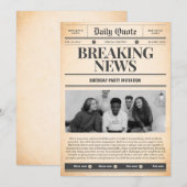 Zeitungs einladungen Titelseite Nachrichten (Vorne/Hinten)