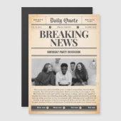 Zeitungs einladungen Titelseite Nachrichten (Vorne/Hinten)
