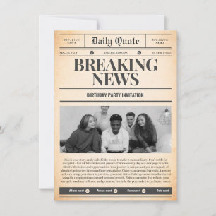 Zeitungs einladungen Titelseite Nachrichten