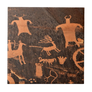 Zeitungs-Felsen-Petroglyphe-Platte - Utah Fliese