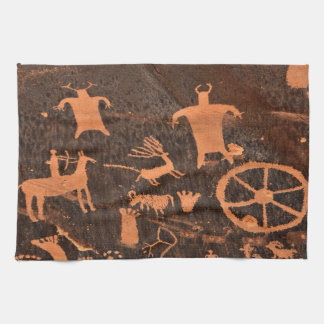 Zeitungs-Felsen-Petroglyphe-Platte - Utah Handtuch