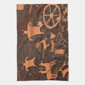 Zeitungs-Felsen-Petroglyphe-Platte - Utah Handtuch (Vertikal)