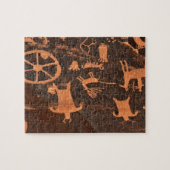 Zeitungs-Felsen-Petroglyphe-Platte - Utah Puzzle (Horizontal)