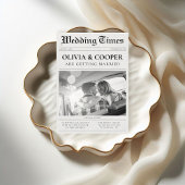 Zeitungs-Foto Elegant auf einer Hochzeit Einladung