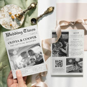 Zeitungs-Foto Elegant auf einer Hochzeit Einladung