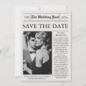 Zeitungs-Foto Save the Date Hochzeit Einladung (Vorderseite)