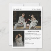 Zeitungs-Hochzeitskarte 'Save the Date' (Rückseite)