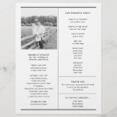 Zeitungs-Hochzeitsprogramm Einzelne große Seite (Hinten)