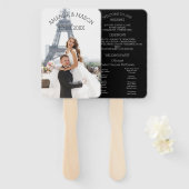 Zeitungs-Hochzeitsprogramm Fan, Fanprogramm Templa Fächer (Vorne und Hinten)