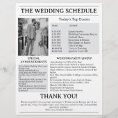 Zeitungs-Hochzeitsprogramm Flyer (Hinten)