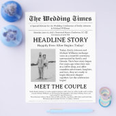 Zeitungs-Hochzeitsprogramm Flyer (Einzeln)