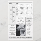 Zeitungs-Hochzeitsprogramm-Foto-Zeitplan Flyer (Hinten)