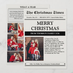 Zeitungs-Jahresrückblick Familienfoto Weihnachten