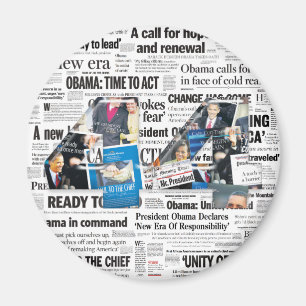 Zeitungs-Magnet Obama 44 mit Magnet