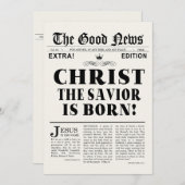 Zeitungs-Schlagzeilen-WeihnachtsFoto-Karte Feiertagskarte (Vorne/Hinten)