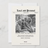 Zeitungs-Schlagzeilen-WeihnachtsFoto-Karte Feiertagskarte (Rückseite)