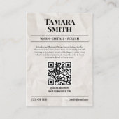 Zeitungs-Visitenkarte, Auto Wash & Auto im Detail Telefonnummerkarte (Rückseite)