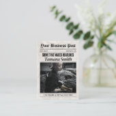 Zeitungs-Visitenkarte, Auto Wash & Auto im Detail Telefonnummerkarte (Stehend Vorderseite)