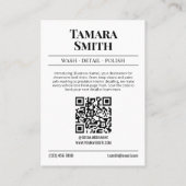 Zeitungs-Visitenkarte, Auto Wash & Auto im Detail Telefonnummerkarte (Rückseite)