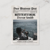 Zeitungs-Visitenkarte, Fischereiführer Telefonnummerkarte (Vorderseite)