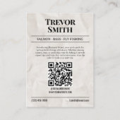 Zeitungs-Visitenkarte, Fischereiführer Telefonnummerkarte (Rückseite)