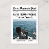 Zeitungs-Visitenkarte, Fischereiführer Telefonnummerkarte (Vorderseite)