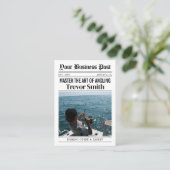 Zeitungs-Visitenkarte, Fischereiführer Telefonnummerkarte (Stehend Vorderseite)