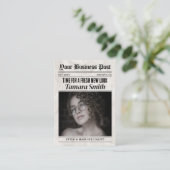 Zeitungs-Visitenkarte, Friseur-Stylist-Spezialist Telefonnummerkarte (Stehend Vorderseite)