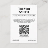 Zeitungs-Visitenkarte, Klempner-Pro Telefonnummerkarte (Rückseite)