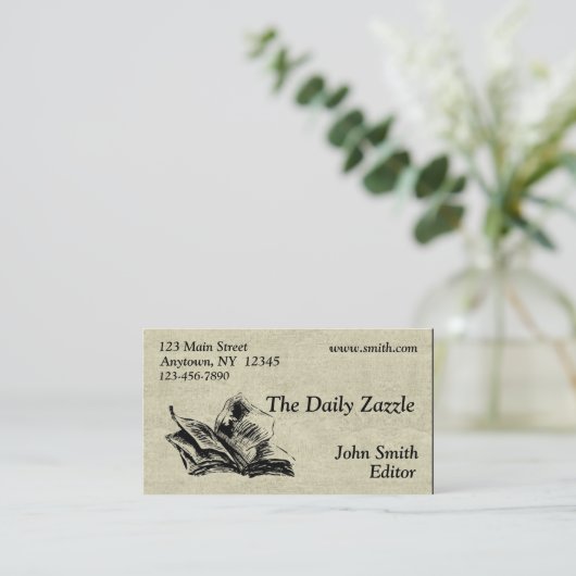 Zeitungs-Visitenkarte Visitenkarte (Stehend Vorderseite)