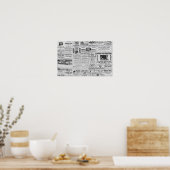 Zeitungsantik Poster (Küche)