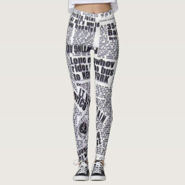 Zeitungsartikel-DruckLeggings Leggings