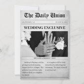 Zeitungsartikel Hochzeit Einladung (Vorderseite)