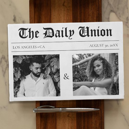 Zeitungsartikel Hochzeit Gästebuch