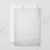 Zeitungsartikel Hochzeit RSVP Karte (Rückseite)