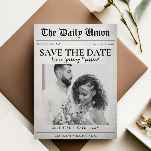 Zeitungsartikel Hochzeit Save The Date