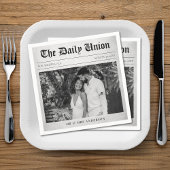 Zeitungsartikel Hochzeitsempfang Serviette