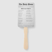 Zeitungsartikel Hochzeitsprogramm Fächer (Rückseite)